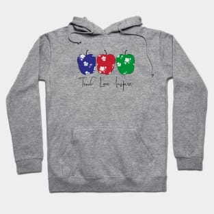 Teach, Love, Inspire with apples Hoodie